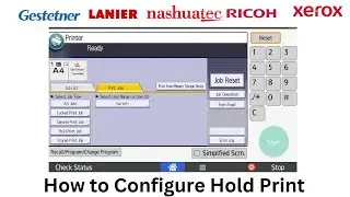 Ricoh Printer Hold Print Setup.
