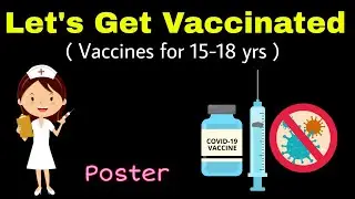 COVID VACCINATION FOR TEENAGERS POSTER/COVID VACCINE OF CHILDREN POSTER #covid19 #fightagainstcorona