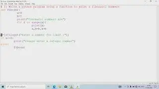 FIBONACY SERIES QUESTION 1
