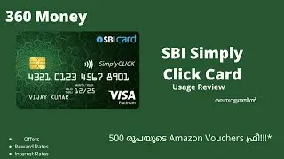 SBI Simply Click Credit Card | Usage Review, Fees and Charges | Malayalam | 360 Money