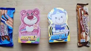 Satisfying ASMR Opening Chocolate Cream | Box Fun Toys | 3Crisp Sticks