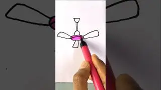 Fan drawing easy for kids | Ceiling fan drawing #shorts #ytshorts #funny #drawing #kidsart