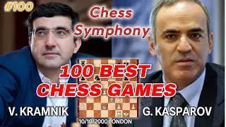 Best Top 100 Chess Games | #100 - Chess Symphony: Kramnik vs. Kasparov |Oct 10,2000|Grunfeld Defense