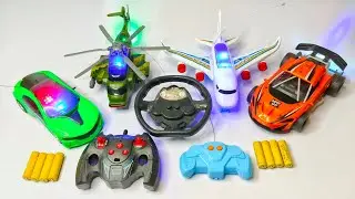 Unboxing RC Hero Smoke Car and 3D Lighting RC BMW Car and RC Airplane and Lighting Armed Aircraft 