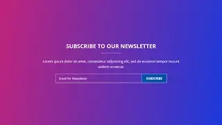 How to Make Newsletter Section Using Only HTML CSS & Responsive. Newsletter HTML CSS Responsive