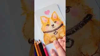 Cute Corgi Puppy Drawing 🐶💕#shorts #valentine #diy