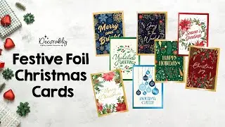 🎄🌟🎇 Make Every Holiday Greeting Shine with These Festive Foiled Christmas Cards! ✨🎄