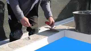 H&auml;usler GesmbH Verarbeitungsvideo - Verlegung von Naturstein Poolrandplatten