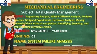 System Failure Analysis | Total Quality Management | Mechanical | Online Education | DBSIT