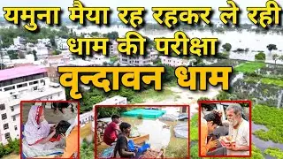 VRINDAVAN: यमुना मईया का और तीव्र बहाव! हो रहे द्वापर के दर्शन। @Braj vihar #Yamunaflood #Vrindavan