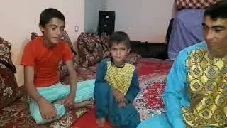 عید محمد سعیدی همرای برادران و پدرش استاد سید محمد محمدی آهو بره