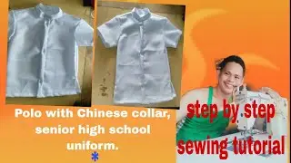 How to make polo with Chinese collar school uniform