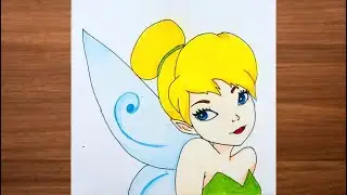 How to draw Tinker Bell Step by Step : Tinker Bell Drawing Very easy / Princess Drawing