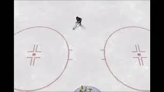 NHL 08. Тренирую булиты перед игрой с Тимуром.
