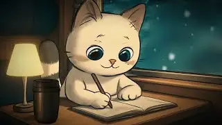 Jazzy Snow Lofi. Lets Study. This Cat Couldn’t Resist A Midnight Snow Train.