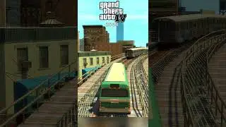 EXITING BUS BEFORE TRAIN HITS 🚌🚂 GTA EVOLUTION #gta #gtav #gta5 #gta4 #gtasanandreas