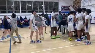 Final seconds/Postgame handshakes Loyola/Mount Carmel basketball MIAA A quarterfinal 02/23/22