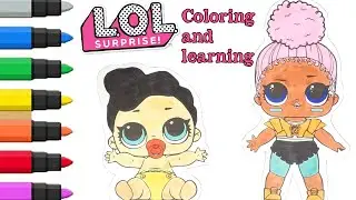 COLORING LOL SURPRISE DOLL COLORING COMPILATION | TOUCHDOWN, AND LIL QUEEN | LEARNING