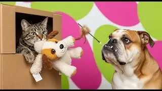 Dog and cat toy swap challenge!