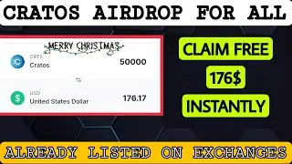 CRATOS AIRDROP | CLAIM FREE AIRDROP WORTH 176$| #genuineairdrops #legitairdrops #cratos