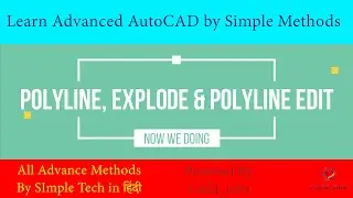 Advanced AutoCAD Tutorials | Polyline, Explode & Polyline Edit | Learn Easily in Hindi | Cadd_info |