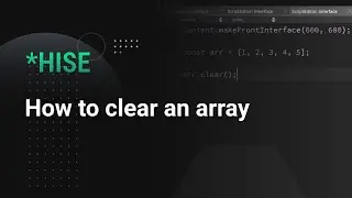 How to clear an array in HISE