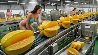 Watch Starfruit Become Syrup | Satisfying Factory Process From Start to Finish