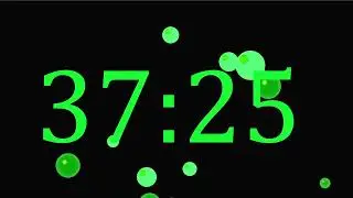 46 Minute Countdown Timer, without Music| Learn the Color Green| Colors| Animated Bubbles| Day 46