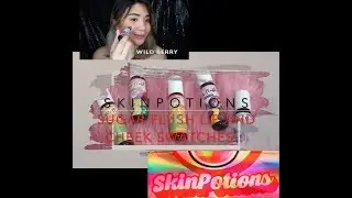 SKINPOTIONS' SUGAR FLUSH LIP AND CHEEK TINT SWATCHES