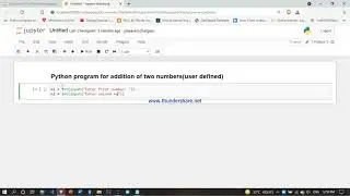 Python Addition of two numbers | take values from user | simple python addition
