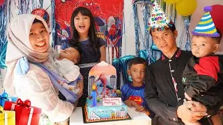 DATANG KE PESTA ULANG TAHUN BAYI EMIL YANG KE 1 🎉 BARENG BAYI AZAM | Salsa and family