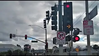 Econolite Traffic Lights & #railroadcrossing Signals In El Cajon, CA (Marshall Ave & Arnele Ave)