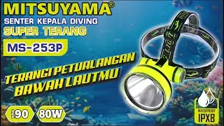 SENTER KEPALA DIVING TAHAN AIR, CAHAYA TERANG, SEMPURNA UNTUK PETUALANGAN BAWAH LAUT | MS-253P