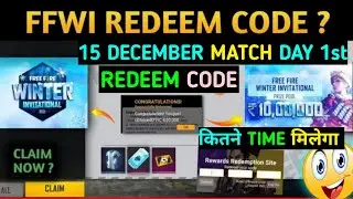 Free Fire Winter Invitational Redeem Code Rewards || 15 December Winter Invitational Redeem Code