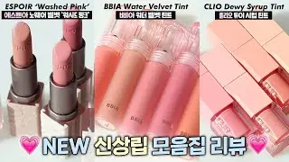 cc) 가장 핫한 신상 NEW 립모음.ZIP🔥 (에스쁘아 노웨어 벨벳 워시드 핑크 / 삐아 워터 벨벳 틴트 / 클리오 듀이 시럽 틴트 / 제형비교⭕️) I 루치나Luchina