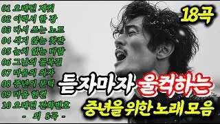 🎵중년의 인생을 위로하는 낭만 트로트 베스트/ 중년의 문턱...#7080감성 #감성트로트 #허스키보이스