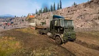 Ford CLT-9000 Improved Physics | Transporting the Construction Rig trailer | SnowRunner