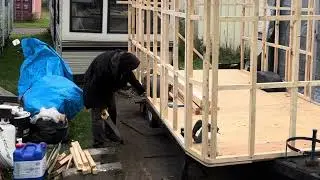 Pop-Up Camper to Hard Side Travel Trailer (Build up Pt 8 Walls)