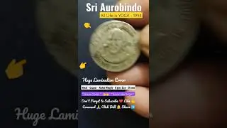#shorts 1998 👉Sri Aurobindo Huge Lamination Error 👉 2 Rupees Error Coin l #shortsfeed
