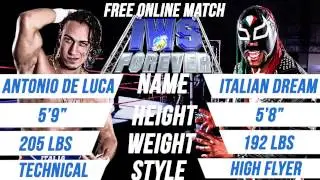 IWS FOREVER WRESTLING - The Italian Dream Vs Antonio DeLuca - Italian Pro wrestling Live Match