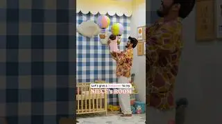 DIY Kids Room Makeover 🎈🥹 #diyprojects #interiordecor #ytshortsindia
