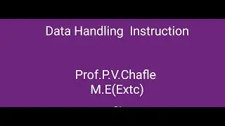 Data handling instructions in PLC  | LECTURE 21