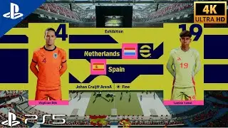 eFootball 2025 - Netherlands vs Spain ⚽ | Fantasy Matchup [4K HDR PS5 Gameplay] #PES2025