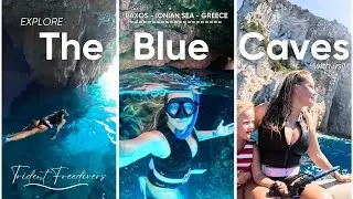 EXPLORE the BLUE CAVES of Paxos 🇬🇷 | Sailing Family Adventure & Freediving; Ionian Sea, Greece 🌊⚓️