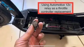 Replacing throttle, grip and controller on Razor E100 E90 E95 scooter, 12v automotive relay $5 fix