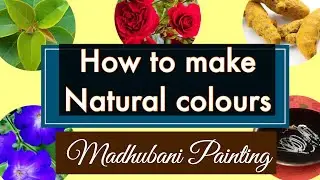 How to make NATURAL COLOURS from plants || MADHUBANI PAINTING COLOURS