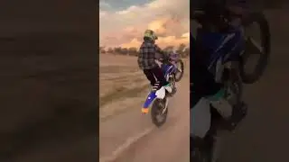 Tough wheelies Pt 2 #dirtbike #fun #fast #beautiful #sunset #wheelie #shorts