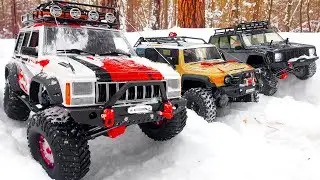 Stuck in the Snow RC Cars 4x4 &mdash; Towing Axial SCX10 II and HPI Venture &mdash; RC Extreme Pictures