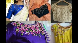 Latest Boat neck Blouse Designs