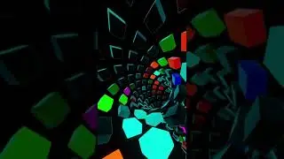 [4K] Neon Shape Tunnel - VJ Loops #Shorts